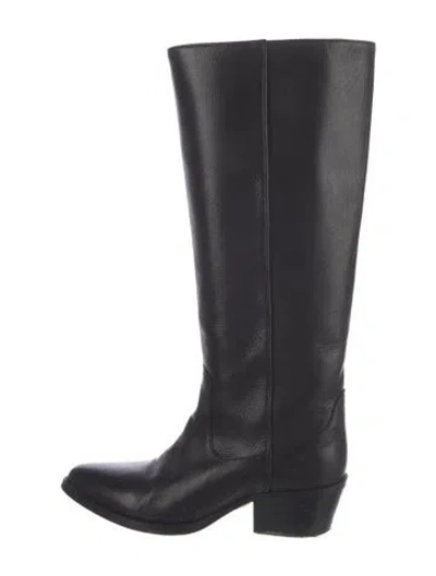 Pre-owned Emerson Fry Leather Riding Boots In Black