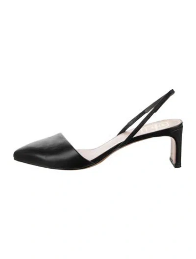 Pre-owned Emerson Fry Leather Slingback Pumps In Black
