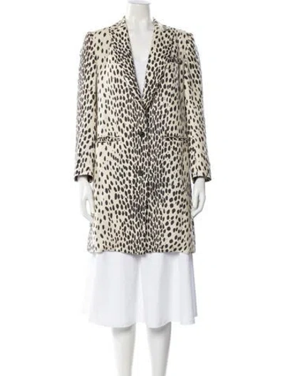 Pre-owned Emerson Fry Linen Animal Print In Neutral