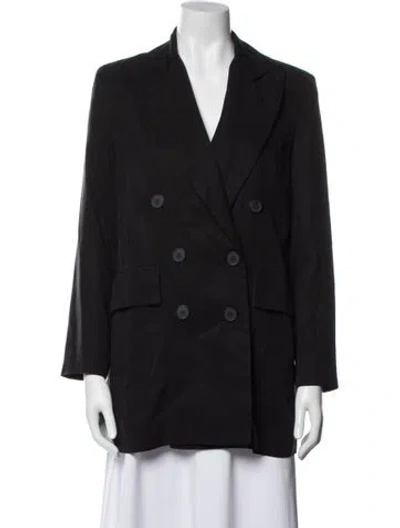 Pre-owned Emerson Fry Linen Blazer In Black