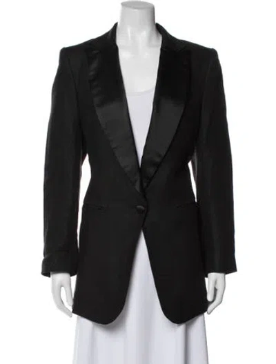 Pre-owned Emerson Fry Linen Blazer In Black