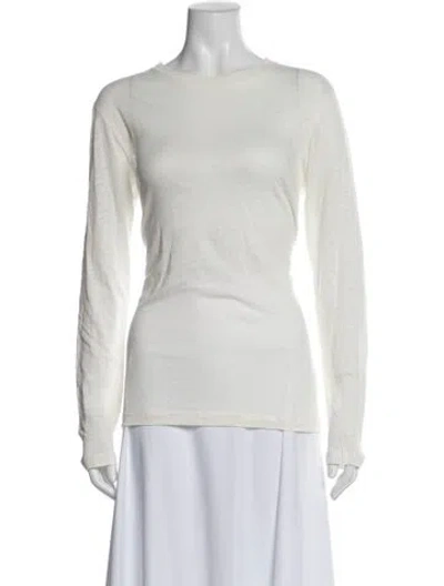 Pre-owned Emerson Fry Linen Crew Neck Sweater W/ Tags In Neutral