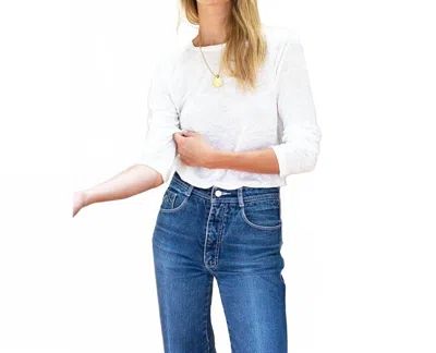 Emerson Fry Linen Crew Neck Tee In White