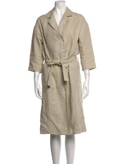 Pre-owned Emerson Fry Linen Long Dress In Neutrals