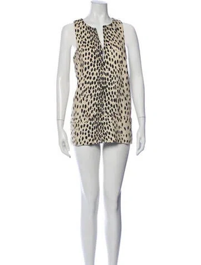 Pre-owned Emerson Fry Linen Mini Dress In Neutral