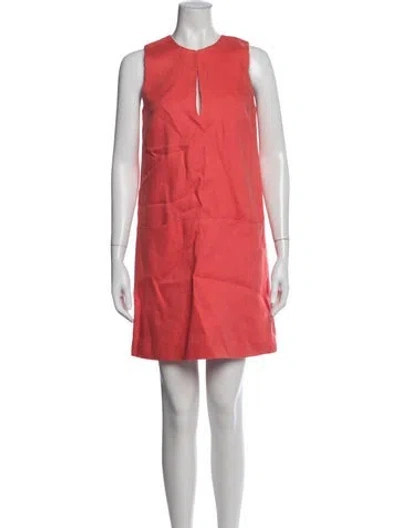 Pre-owned Emerson Fry Linen Mini Dress In Pink