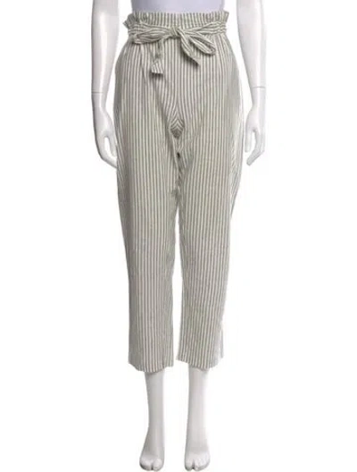Pre-owned Emerson Fry Linen Straight Leg Pants In Gray