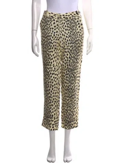 Pre-owned Emerson Fry Linen Straight Leg Pants In Neutrals