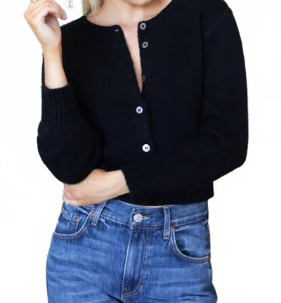 Emerson Fry Little Atelier Cardigan In Black In Blue