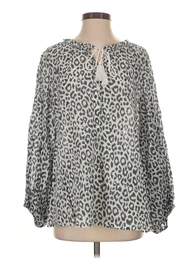 Pre-owned Emerson Fry Long Sleeve Blouse In Silver