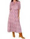 Emerson Fry Lucy Medallion Dress In Currant In Pink