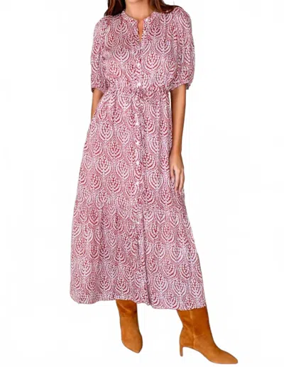 Emerson Fry Lucy Medallion Dress In Currant In Pink