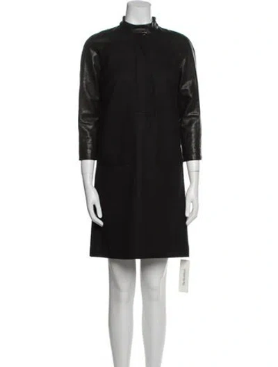 Pre-owned Emerson Fry Mock Neck Mini Dress In Multi