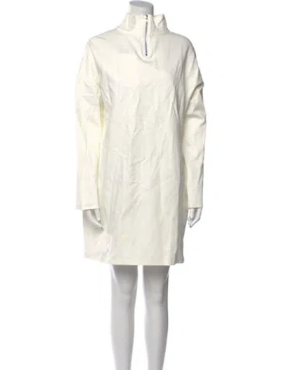 Pre-owned Emerson Fry Mock Neck Mini Dress W/ Tags In White