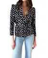 Emerson Fry Paris Jacket In Painterly Dots Black + Ivory In Multi