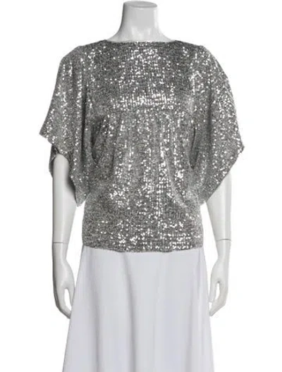 Pre-owned Emerson Fry Patterned Crew Neck Top W/ Tags In White