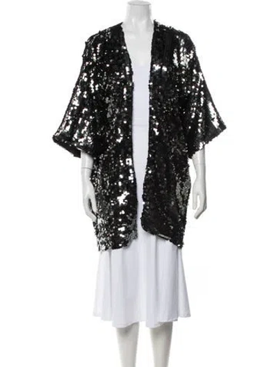 Pre-owned Emerson Fry Patterned Evening Jacket W/ Tags In Black