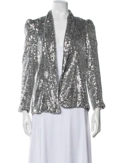 Pre-owned Emerson Fry Patterned Evening Jacket W/ Tags In Silver
