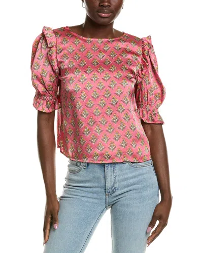 Emerson Fry Pearl Silk Blouse In Pink
