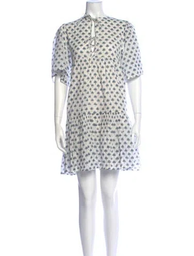 Pre-owned Emerson Fry Polka Dot Print Mini Dress In White
