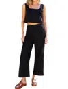 Emerson Fry Roma Pant In Black Linen In Black