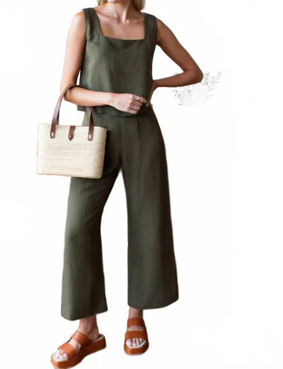 Emerson Fry Roma Pant In Martini Olive In Multi