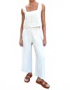 Emerson Fry Roma Pants In Natural Linen In White