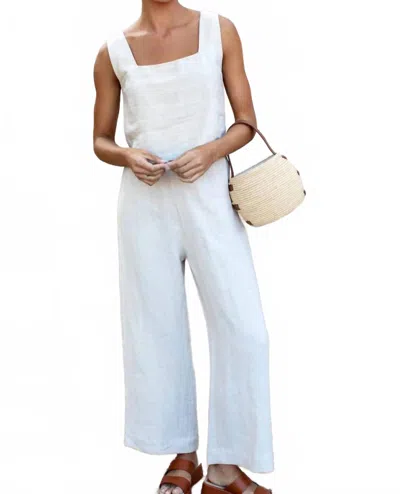 Emerson Fry Roma Pants In Natural Linen In White