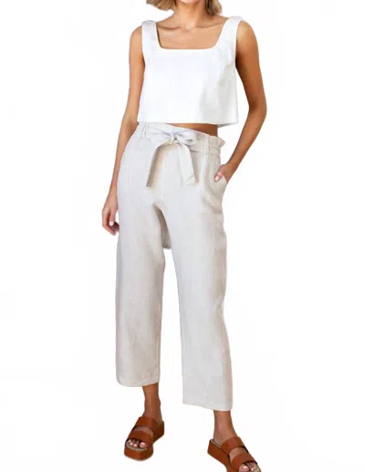 Emerson Fry Roma Top 2 Linen In Natural In Multi
