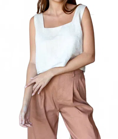 Emerson Fry Roma Top 2 Linen In Natural In Multi