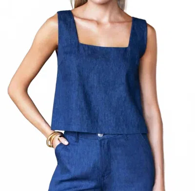 Emerson Fry Roma Top In Indigo In Blue