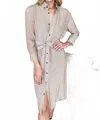Emerson Fry Ry Shirtdress In Idun Stripes Ginger Polar In Neutral