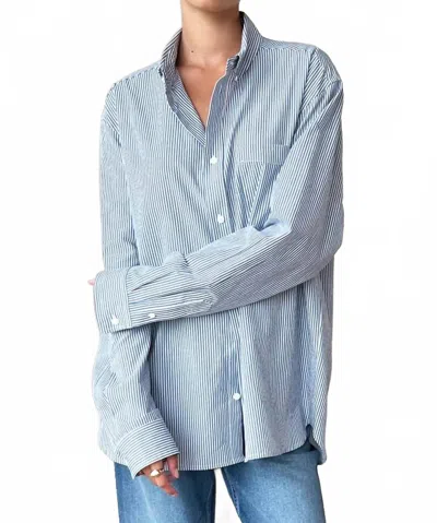 Emerson Fry Ryan Shirt In Cape Blue Stripe