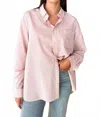 Emerson Fry Ryan Shirt In Rose Stripe In Pink