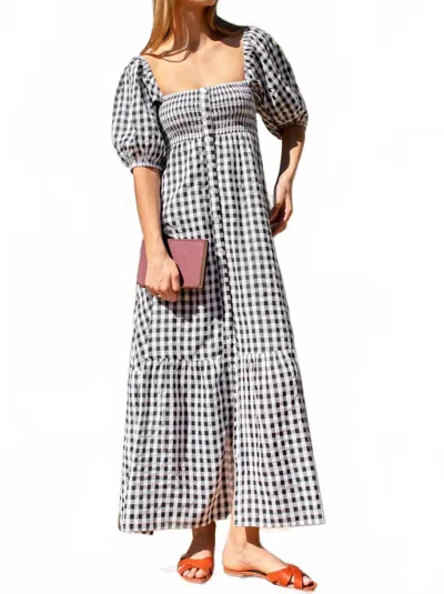 Emerson Fry Santiago 3 Maxi Dress In Large Check In Multi