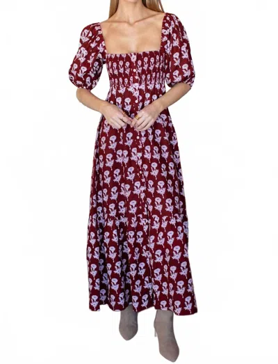 Emerson Fry Santiago Maxi Dress In Rougue Marigolds In Red
