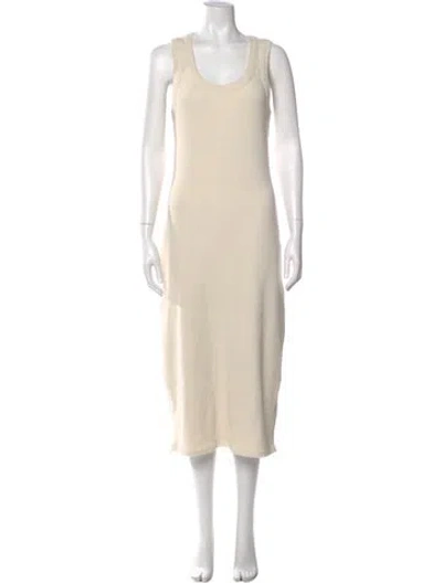 Pre-owned Emerson Fry Scoop Neck Long Dress W/ Tags In Neutral