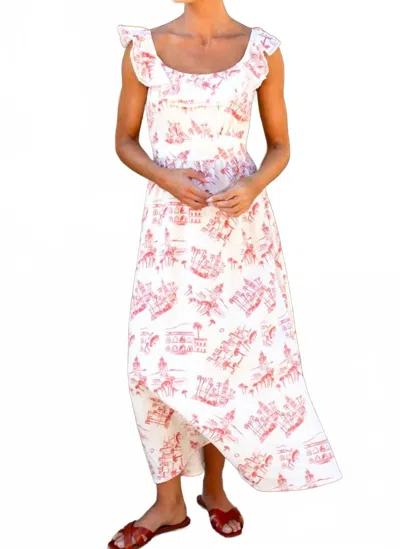 Emerson Fry St Jean Dress In Postcard Linen In White