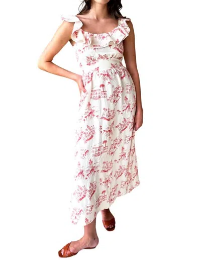 Emerson Fry St. Jean Dress In Postcard Linen In Multi