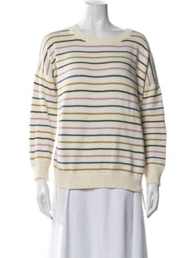 Pre-owned Emerson Fry Striped Crew Neck Sweater In Blue
