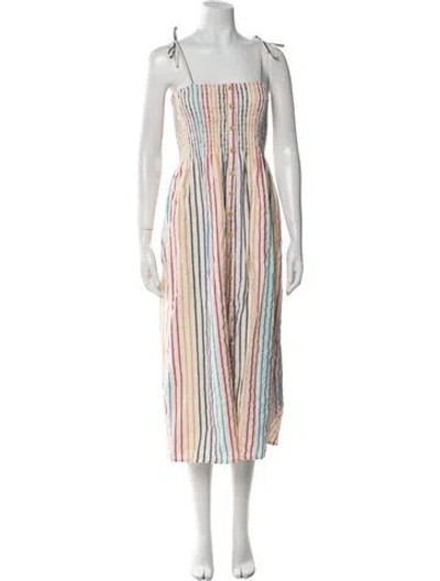 Pre-owned Emerson Fry Striped Midi Length Dress In Multi