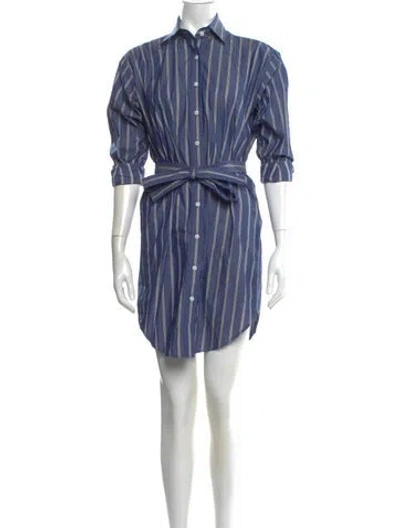 Pre-owned Emerson Fry Striped Mini Dress In Blue