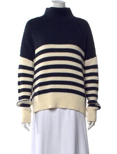 Pre-owned Emerson Fry Striped Turtleneck Sweater In Blue
