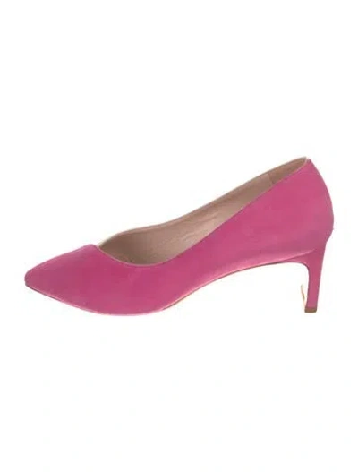 Pre-owned Emerson Fry Suede Colorblock Pattern Pumps In Pink