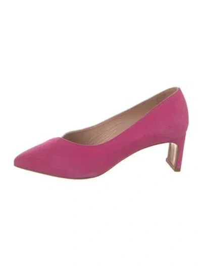 Pre-owned Emerson Fry Suede Colorblock Pattern Pumps In Pink