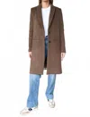 Emerson Fry Tailored Coat In Umber Wool In Brown