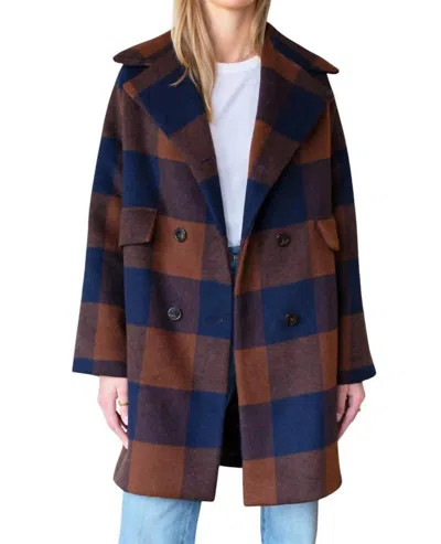 Emerson Fry Thomas Coat In Plaid Wool In Multi