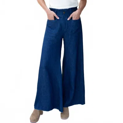 Emerson Fry Tulip Wide Leg Pant In Indigo In Blue