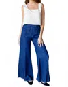 Emerson Fry Tulip Wide Leg Pant In Indigo Hemp Organic In Blue