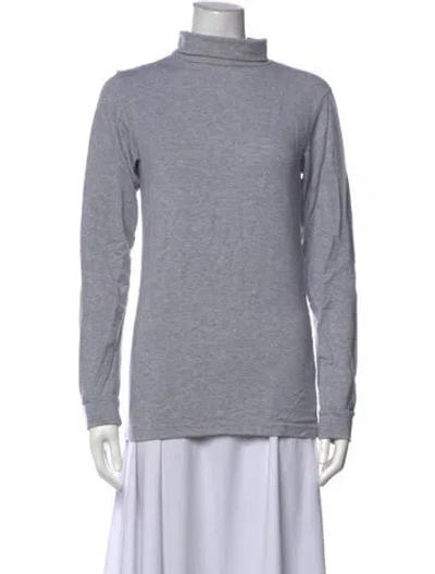 Pre-owned Emerson Fry Turtleneck Long Sleeve Top In Grey